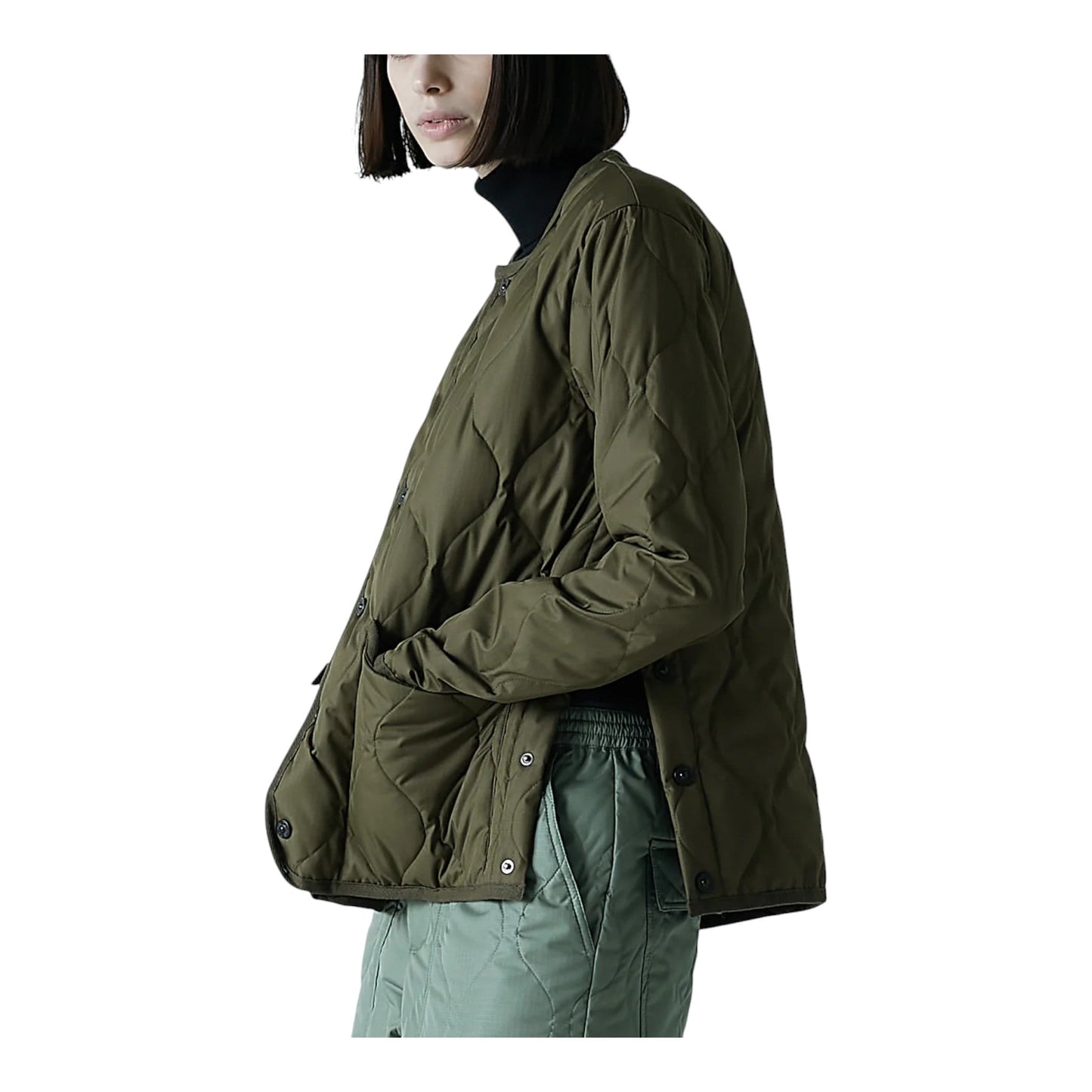 Giacca Taion Unisex Military Crew Neck Down Jacket - Olive - Giacche di Taion | Francis Concept