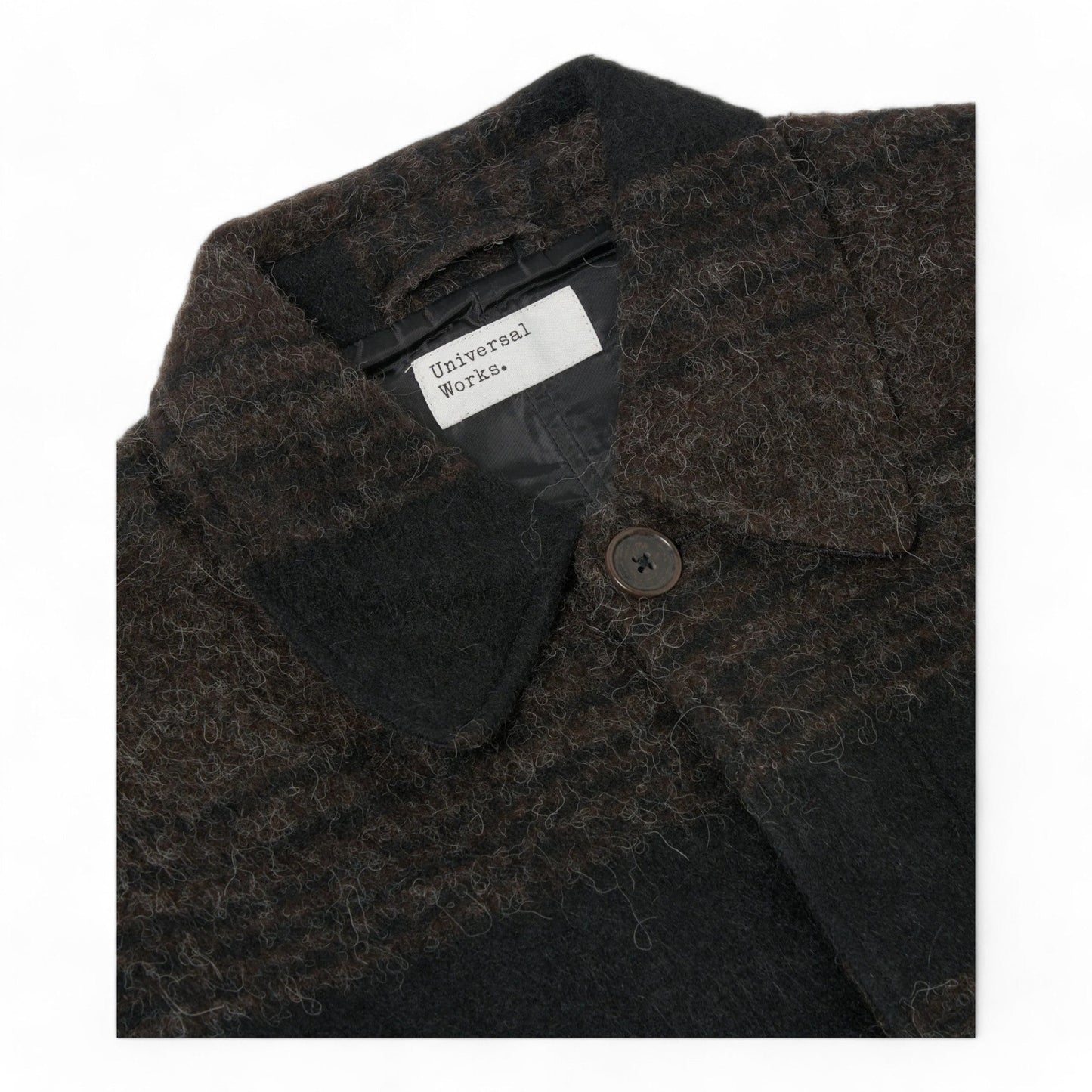 Giacca Universal Works Account Coat In Alpaca - Brown/Black - Giacche di Universal Works | Francis Concept