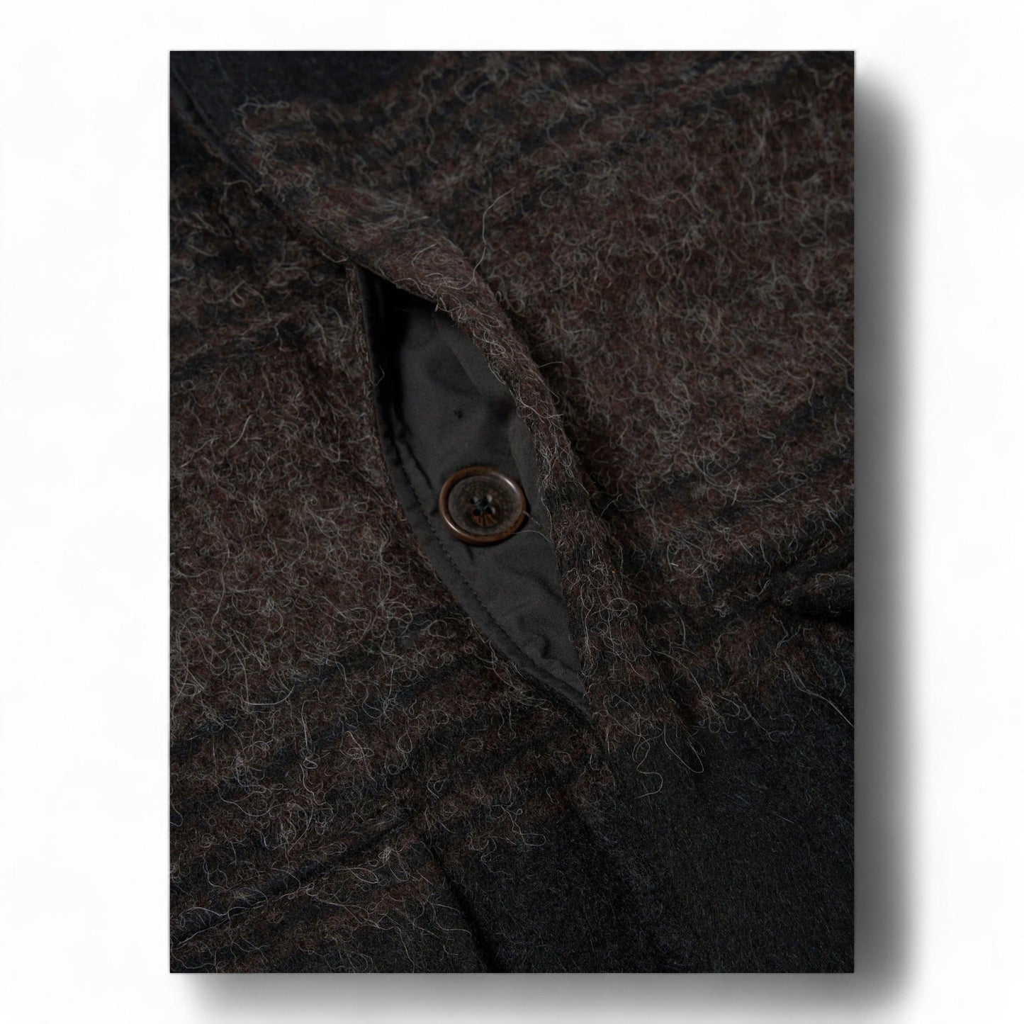 Giacca Universal Works Account Coat In Alpaca - Brown/Black - Giacche di Universal Works | Francis Concept