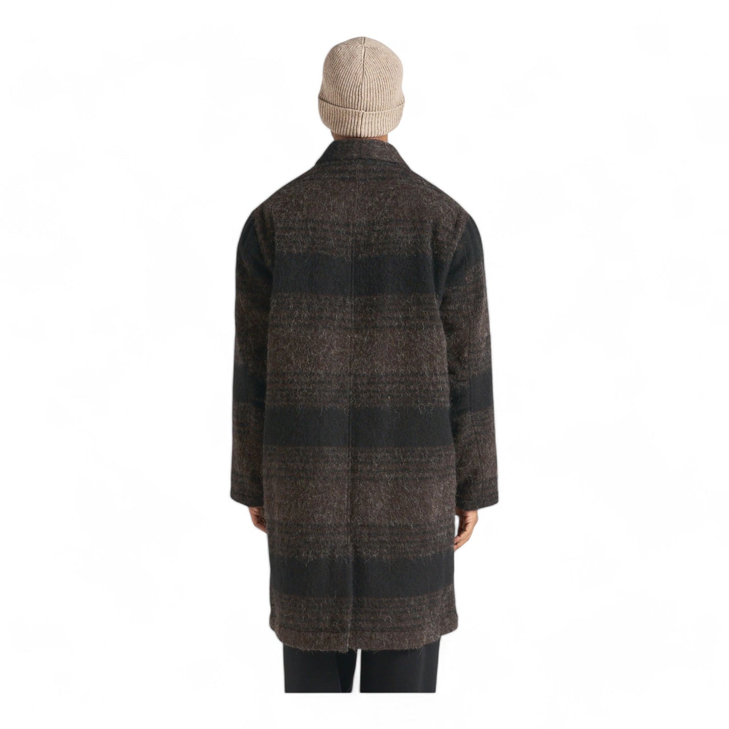 Giacca Universal Works Account Coat In Alpaca - Brown/Black - Giacche di Universal Works | Francis Concept