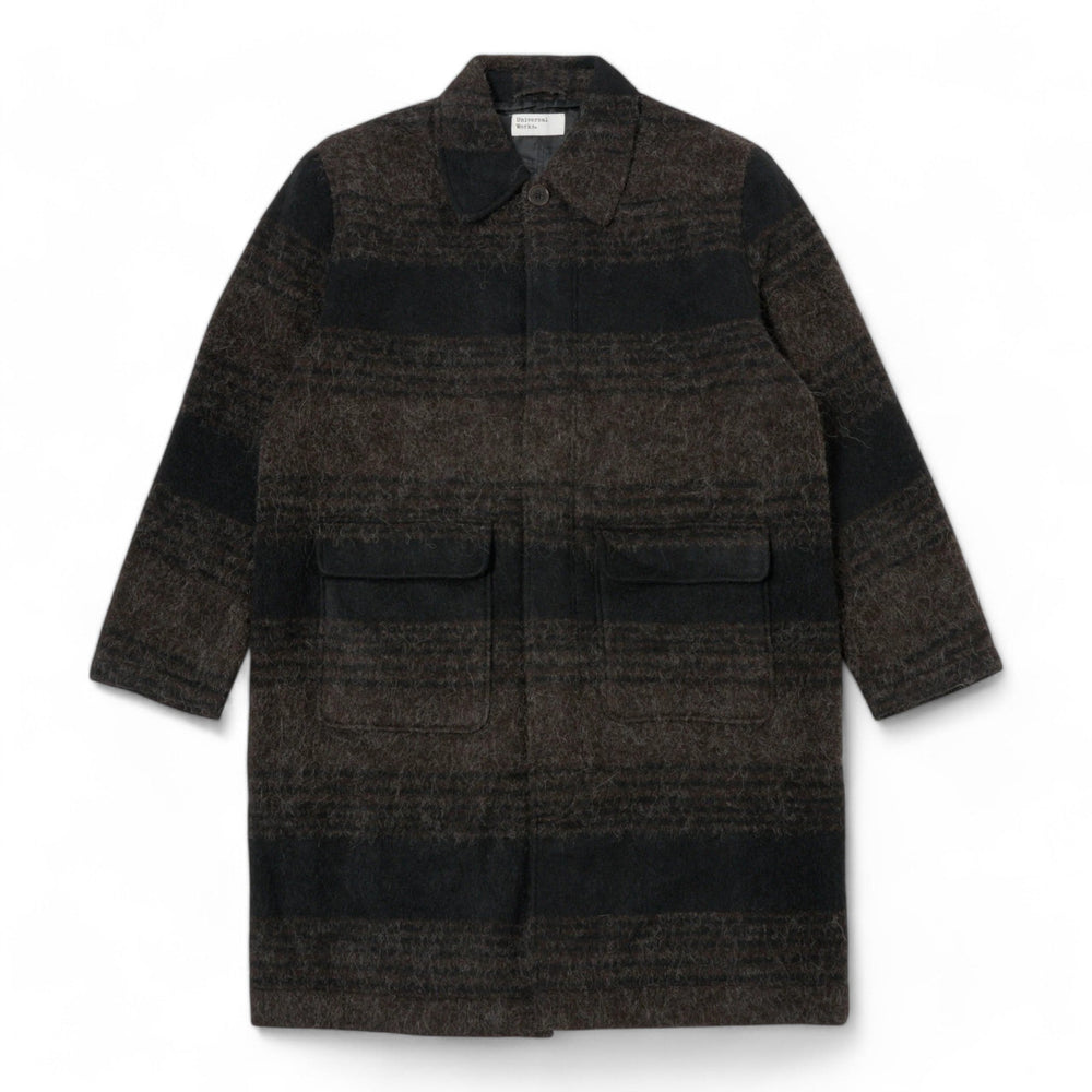 Giacca Universal Works Account Coat In Alpaca - Brown/Black - Giacche di Universal Works | Francis Concept