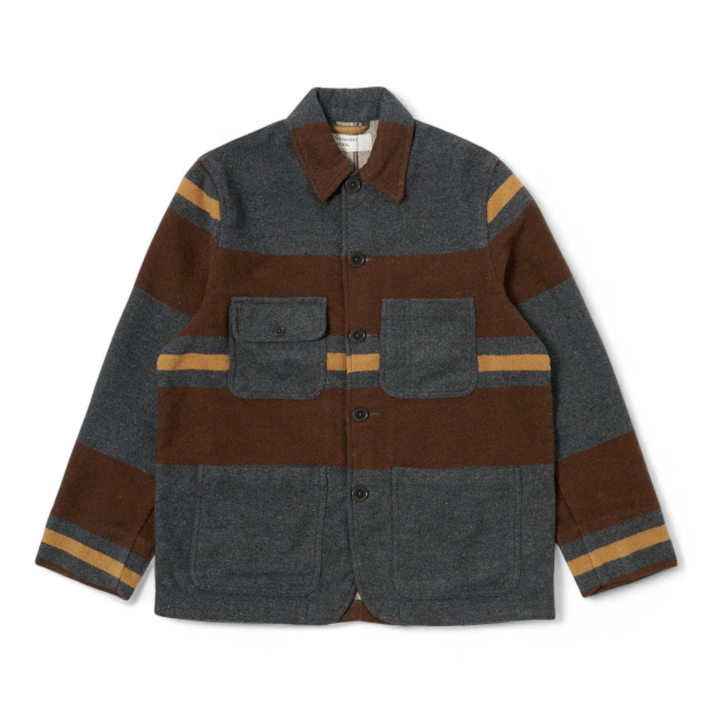 Giacca Universal Works Merchant - Charcoal Stripe - Giacche di Universal Works | Francis Concept