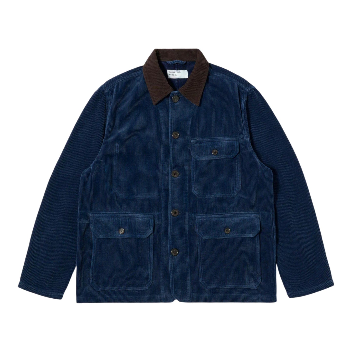 Giacca Universal Works Utility Jacket Recycled Indigo Cord - Indigo - Giacche di Universal Works | Francis Concept