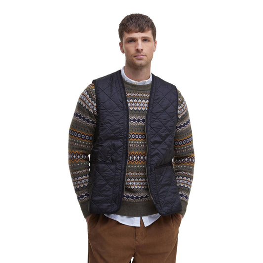 Gilet Barbour Polarquilt Waistcoat Zip - Black - Giacche di Barbour | Francis Concept