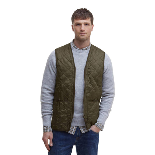 Gilet Barbour Polarquilt Waistcoat Zip - Olive - Giacche di Barbour | Francis Concept