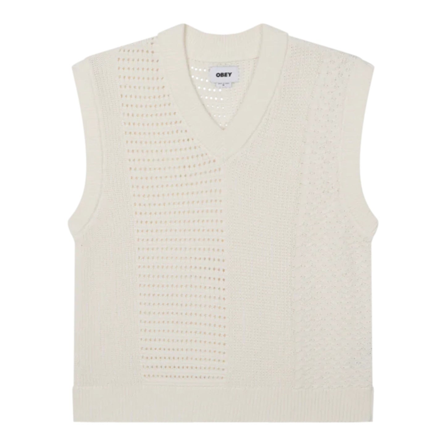 Gilet Obey Garret Sweater Vest - Cream - Maglieria di Obey | Francis Concept