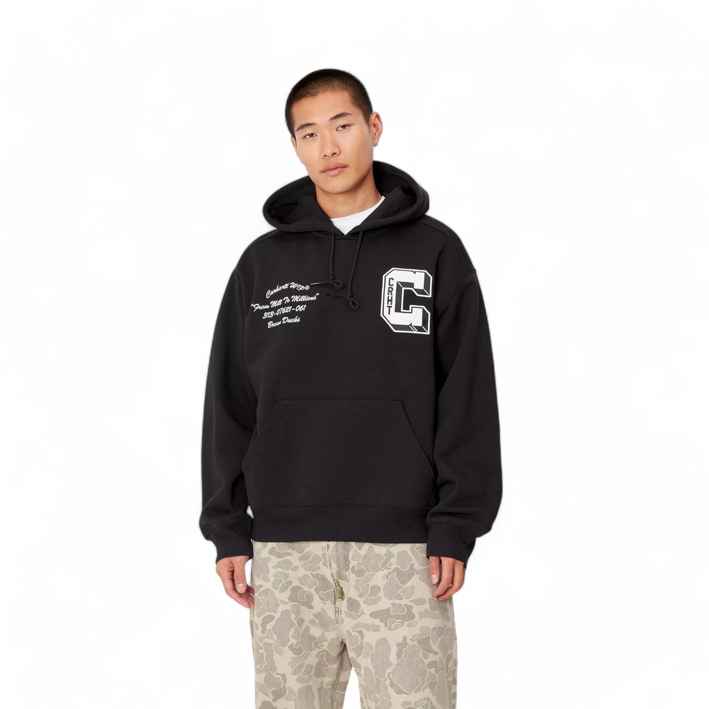 Carhartt Wip Hooded Brown Ducks Sweat - Black Francis Concept