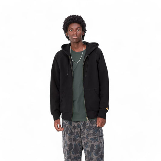 Carhartt Wip Hooded Chase Jacket - Black / Gold Francis Concept