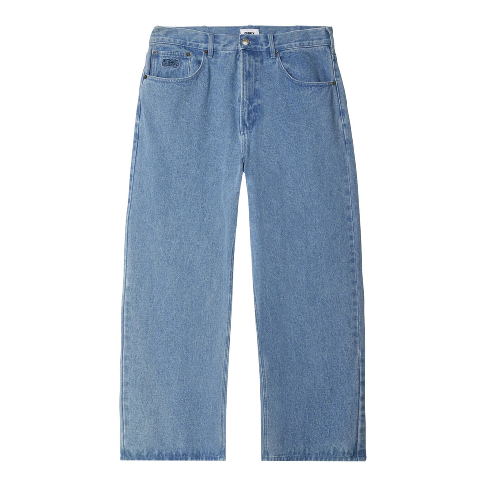 Jeans Bigwig Baggy Denim - Light Indigo - Jeans di Obey | Francis Concept