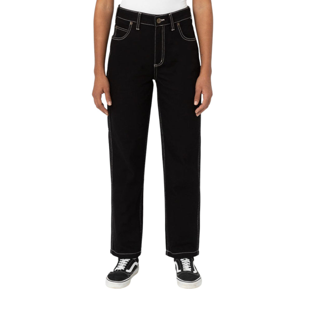 Jeans da donna Dickies Ellendale - Rinsed Black - Pantaloni di Dickies | Francis Concept