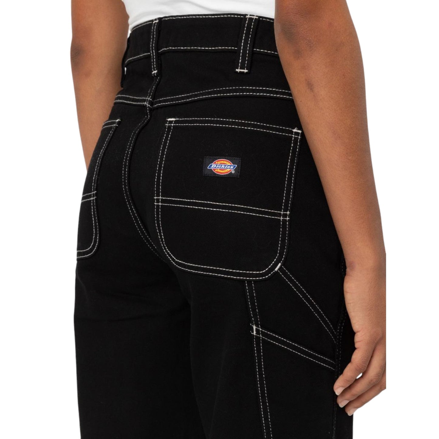 Jeans da donna Dickies Ellendale - Rinsed Black - Pantaloni di Dickies | Francis Concept