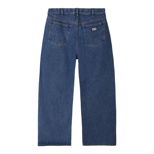 Jeans Obey Bigwig Baggy Denim - Stonewash Indigo - Jeans di Obey | Francis Concept