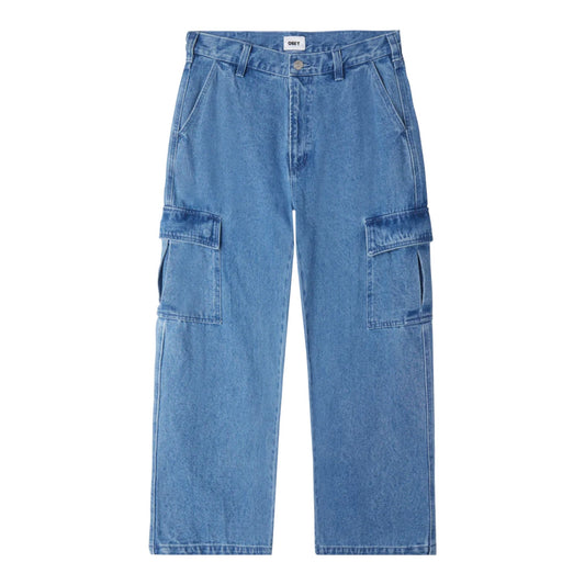 Jeans Obey Bigwig Cargo Denim Pant - Light Indigo - Jeans di Obey | Francis Concept