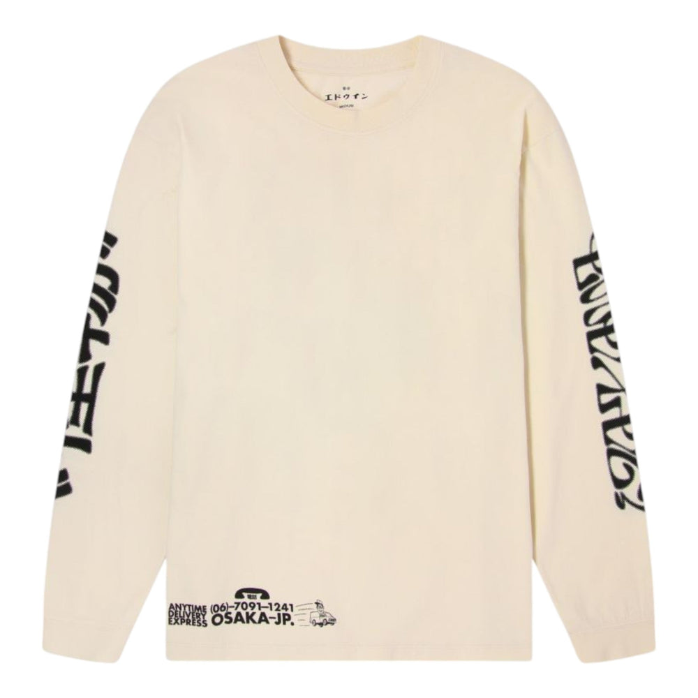 Longsleeve Edwin Kaibutsu Izakaya TS LS - Whisper White - T-Shirt di Edwin | Francis Concept