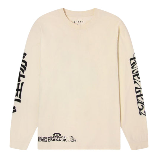 Longsleeve Edwin Kaibutsu Izakaya TS LS - Whisper White - T-Shirt di Edwin | Francis Concept