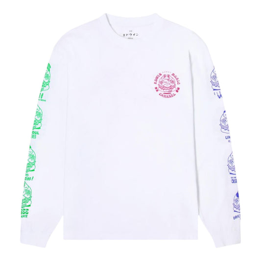 Longsleeve Edwin Music Channel TS LS - White - T-Shirt di Edwin | Francis Concept
