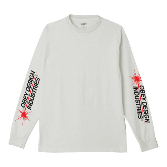 Longsleeve Obey Design Industries Tee LS - Pigment Vintage White - Long Sleeve di Obey | Francis Concept