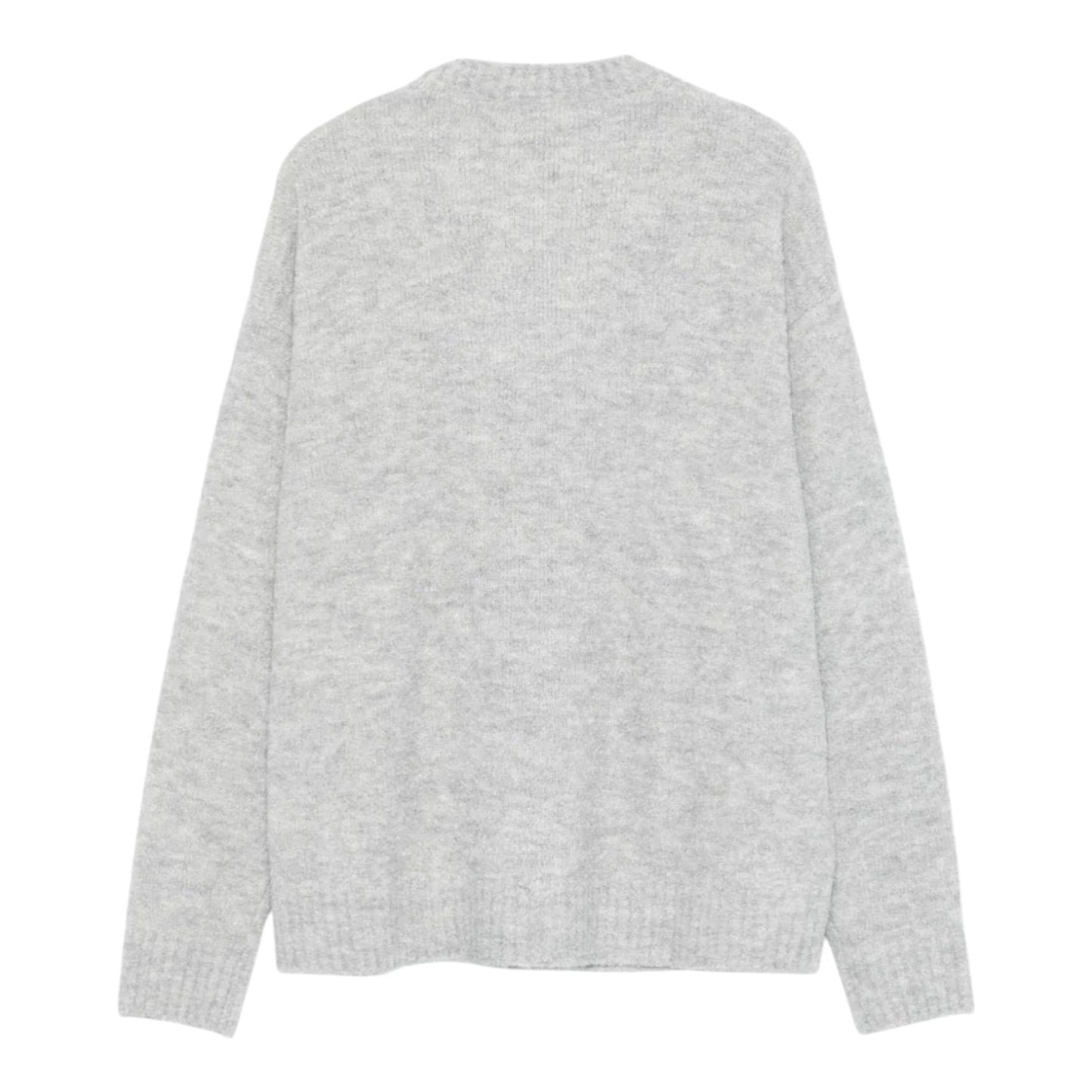 Maglione Uomo Amish Supplies Crew Over Bouclè - Grey Melange - Maglieria di Amish | Francis Concept