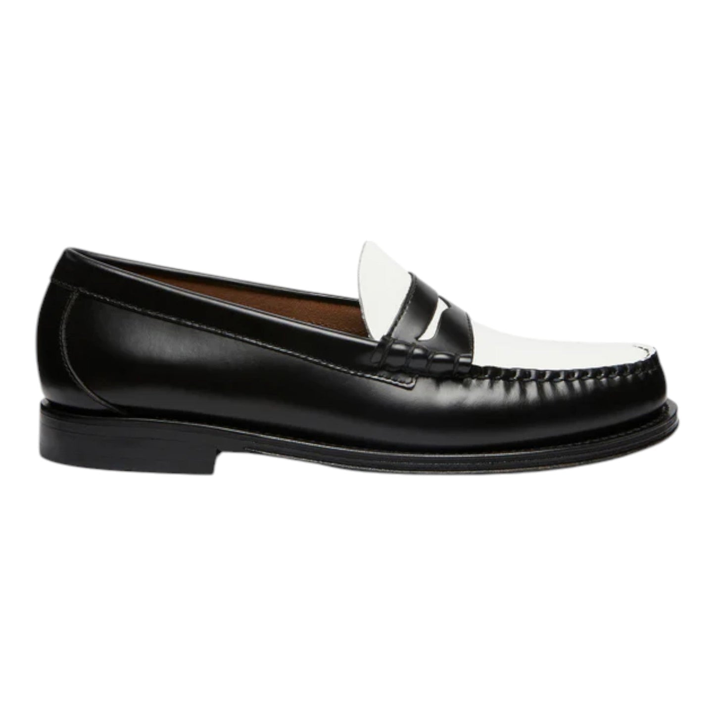 Mocassino G.H.Bass & Co.Weejuns Larson Penny Loafers Black & White Leather - Scarpe di G.H.Bass & Co. | Francis Concept