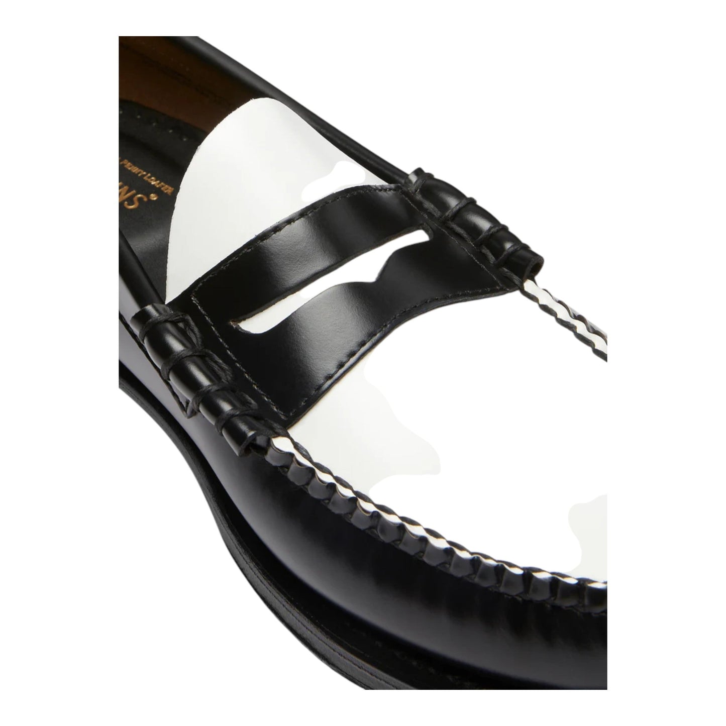Mocassino G.H.Bass & Co.Weejuns Larson Penny Loafers Black & White Leather - Scarpe di G.H.Bass & Co. | Francis Concept