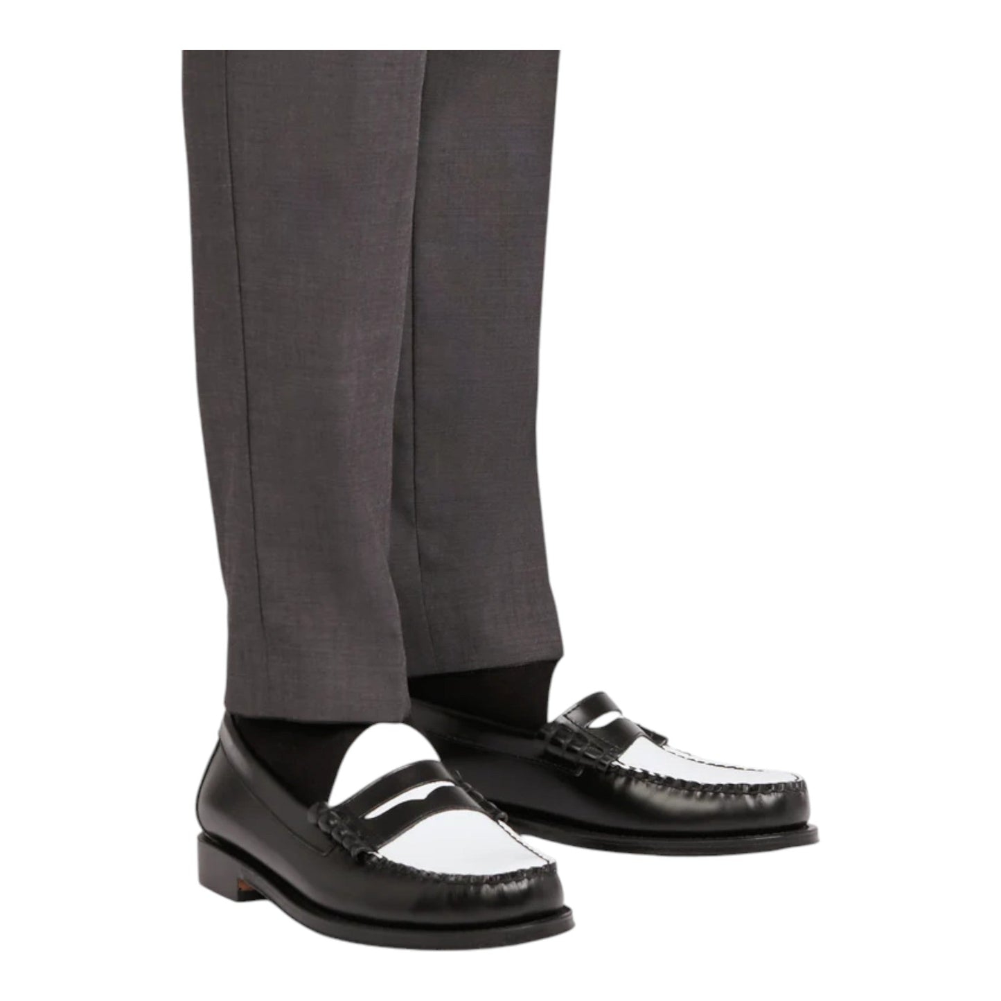 Mocassino G.H.Bass & Co.Weejuns Larson Penny Loafers Black & White Leather - Scarpe di G.H.Bass & Co. | Francis Concept