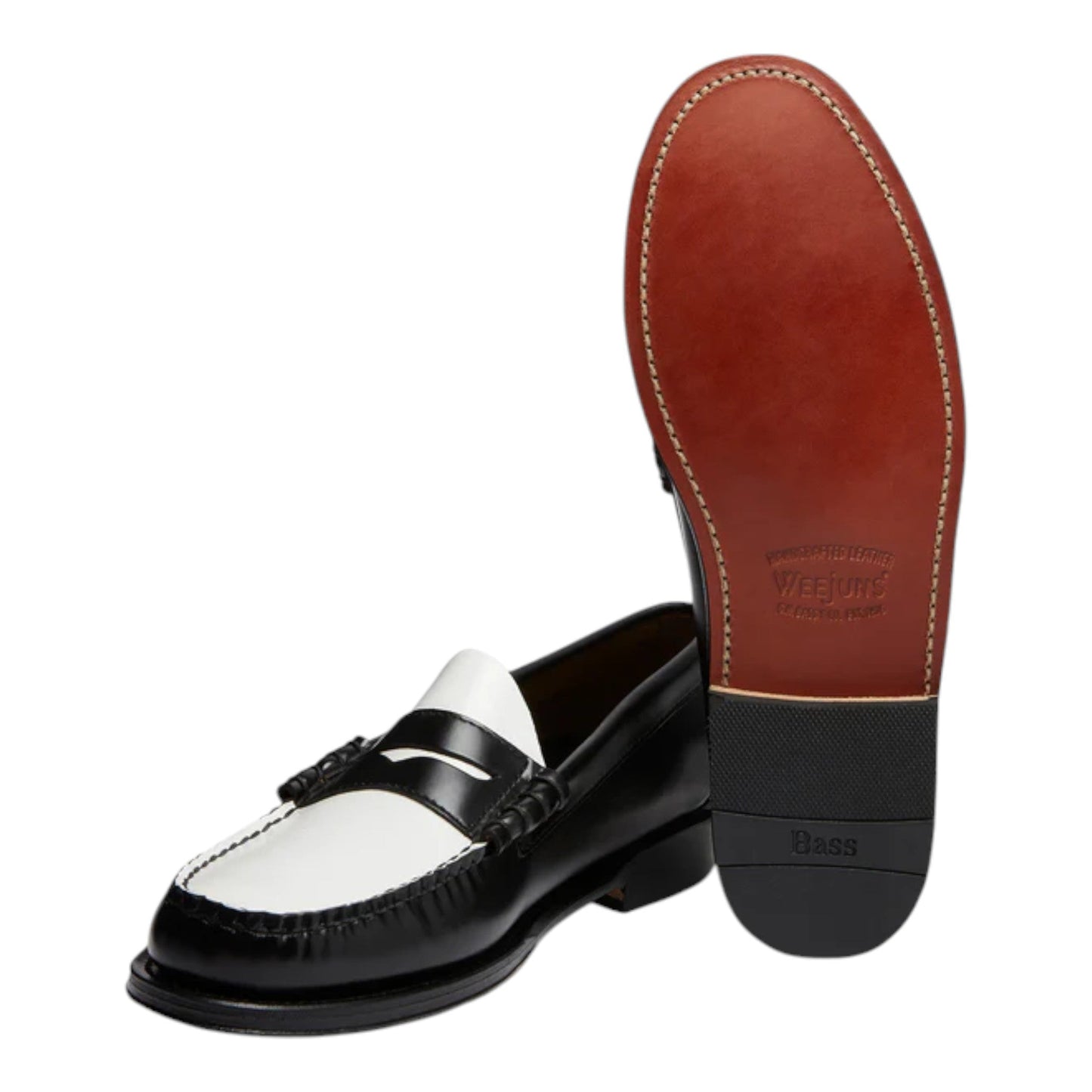 Mocassino G.H.Bass & Co.Weejuns Larson Penny Loafers Black & White Leather - Scarpe di G.H.Bass & Co. | Francis Concept
