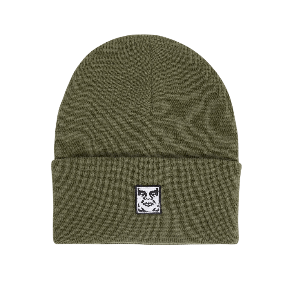 Obey Icon Patch Cuff Beanie - Army - Cappelli di Obey | Francis Concept