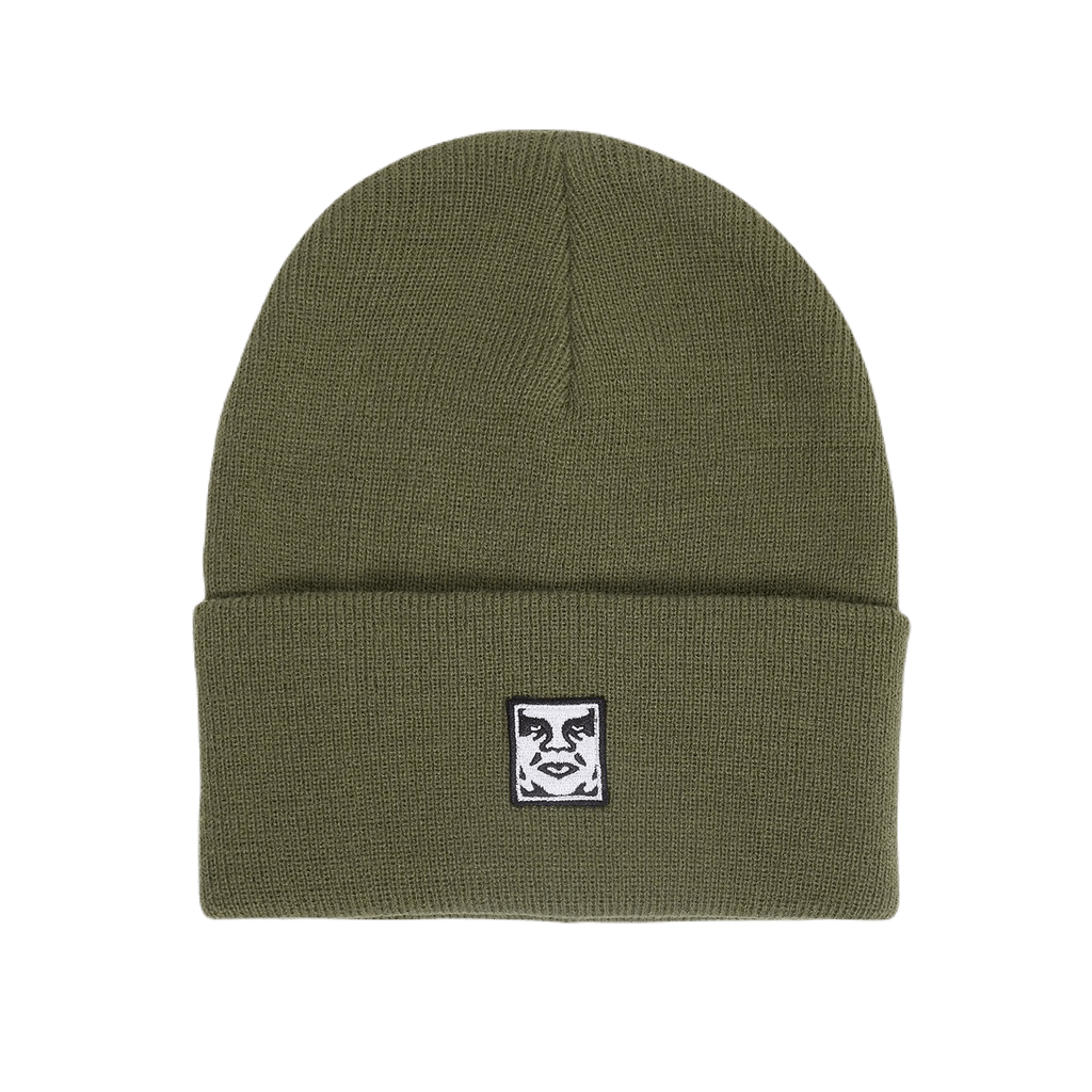 Obey Icon Patch Cuff Beanie - Army - Cappelli di Obey | Francis Concept