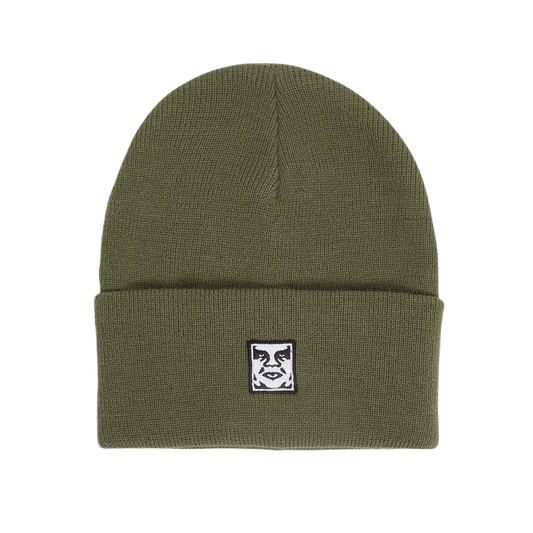 Obey Icon Patch Cuff Beanie - Army - Cappelli di Obey | Francis Concept