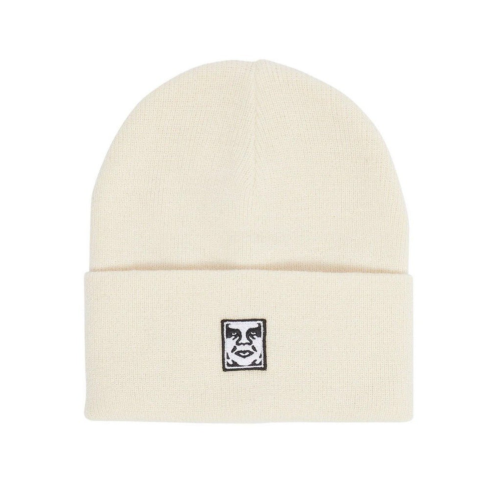 Obey Icon Patch Cuff Beanie - Unbleached - Cappelli di Obey | Francis Concept