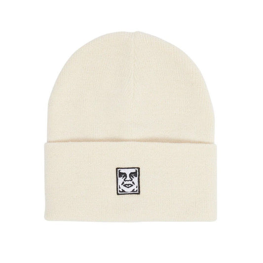Obey Icon Patch Cuff Beanie - Unbleached - Cappelli di Obey | Francis Concept