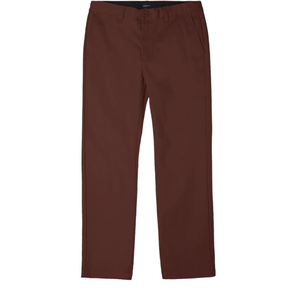 Obey Straggler Flooded Pants - Sepia Brown - Pantaloni di Obey | Francis Concept