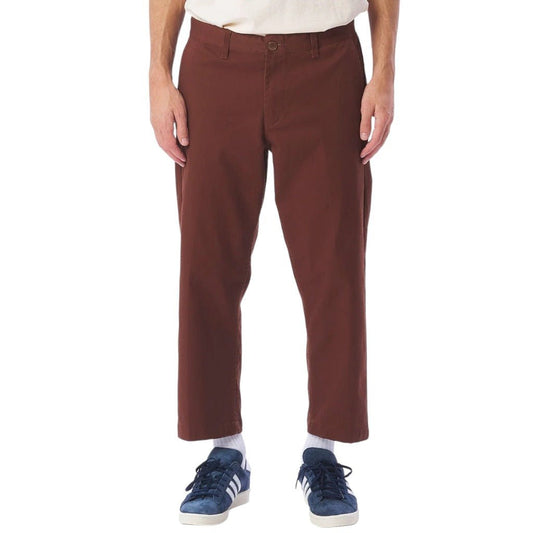 Obey Straggler Flooded Pants - Sepia Brown - Pantaloni di Obey | Francis Concept