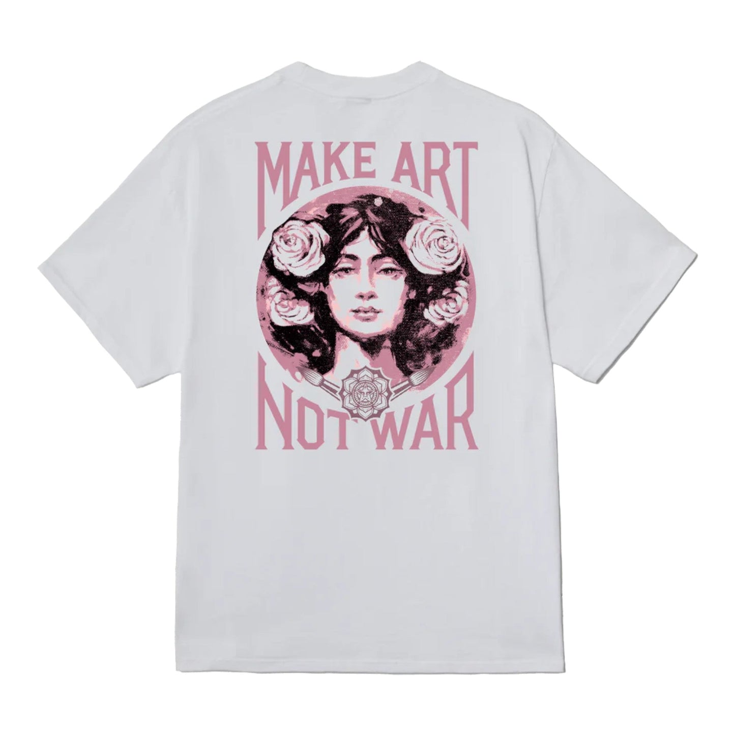 Obey T-Shirt Uomo Make Art Not War in Cotone – Bianco Classico - T-Shirt di Obey | Francis Concept
