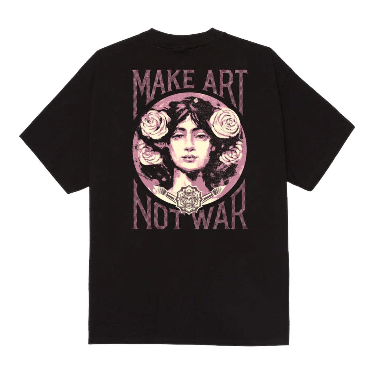 Obey T-Shirt Uomo Make Art Not War in Cotone – Nero Classico - T-Shirt di Obey | Francis Concept