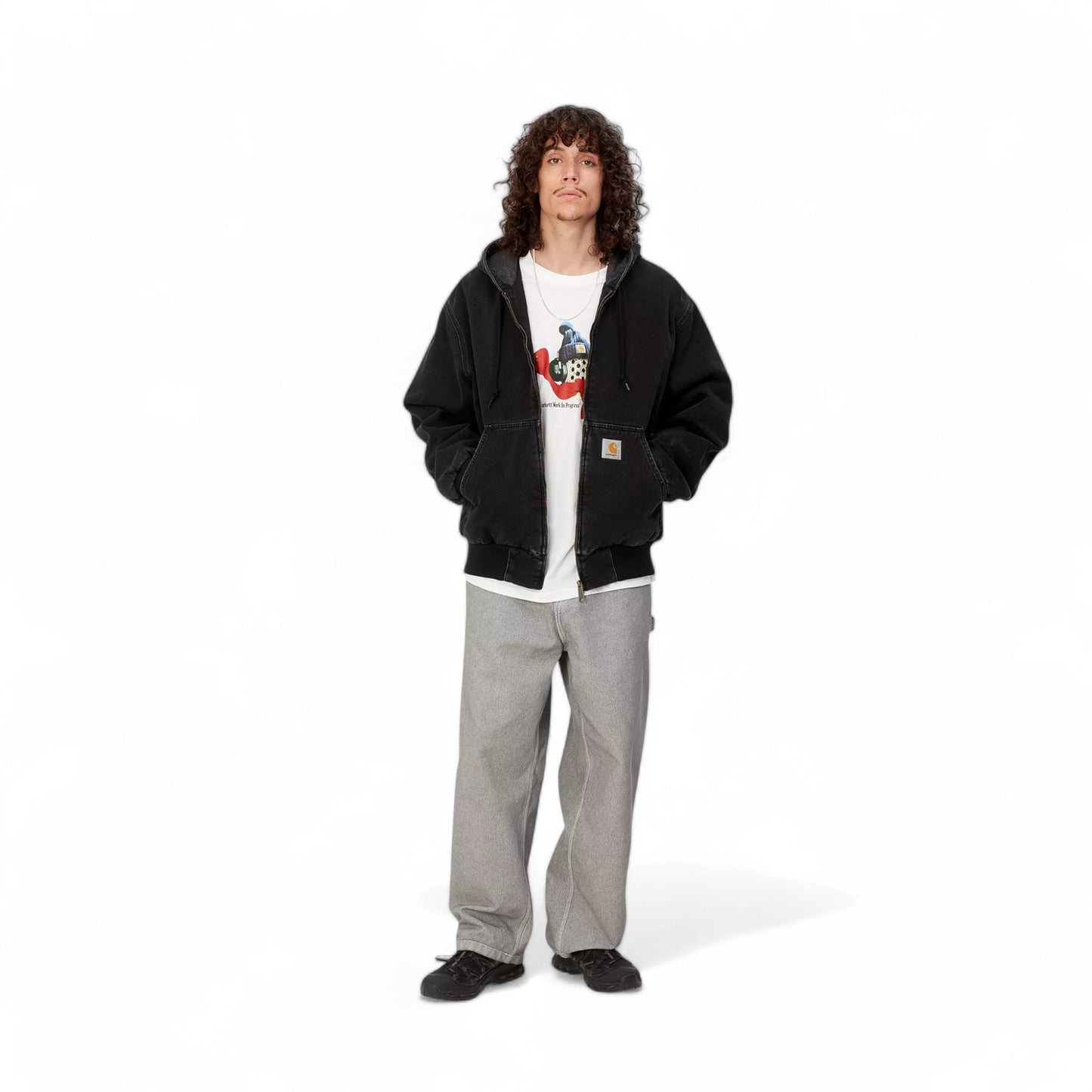 Carhartt Wip OG Active Jacket - Black Stone Washed