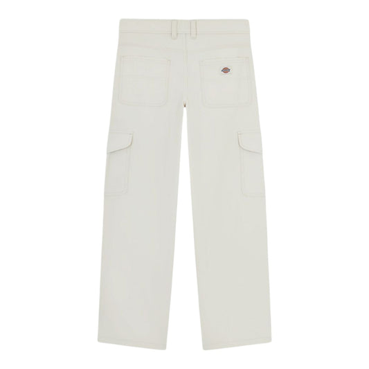 Pantalone Donna Dickies Cargo Duck Canvas - White - Pantaloni di Dickies | Francis Concept