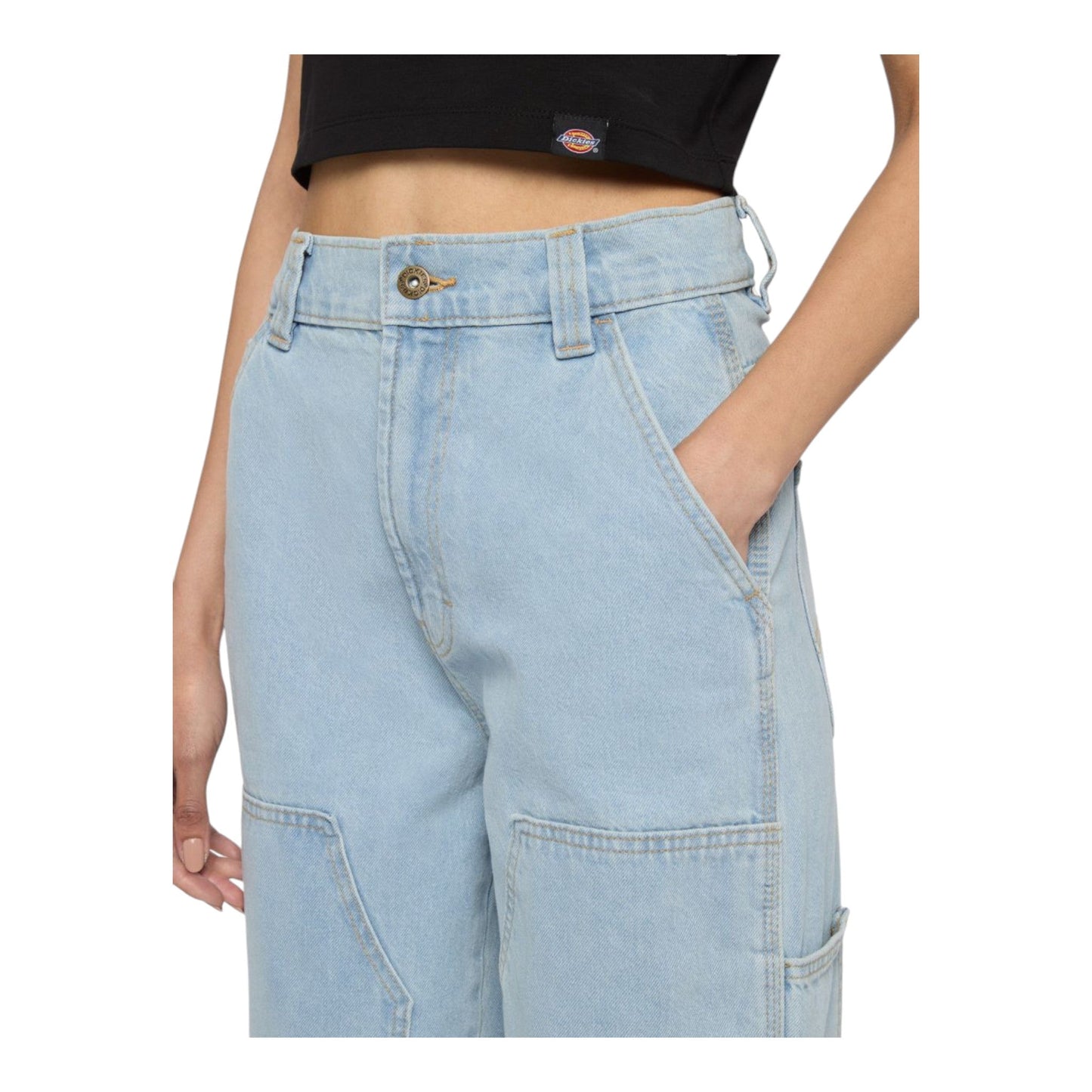 Pantalone Donna Dickies Madison Double Knee - Blue Vintage - Pantaloni di Dickies | Francis Concept