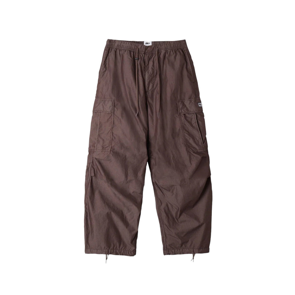Pantalone Uomo Obey Giant Parachute Cargo Pant - Marrone - Pantaloni di Obey | Francis Concept