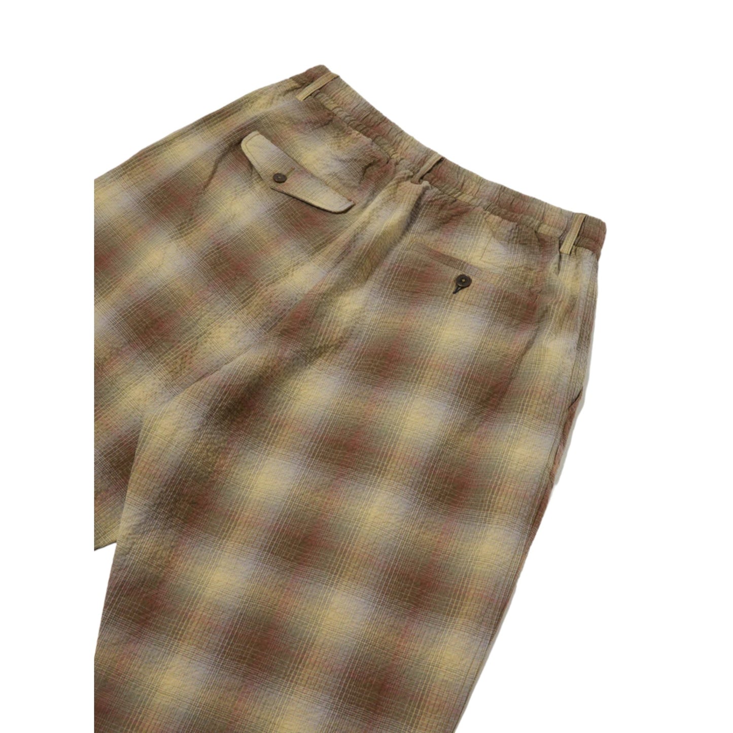 Pantalone Uomo Universal Works Check Seersucker Hi Water Trouser - Verde - Pantaloni di Universal Works | Francis Concept