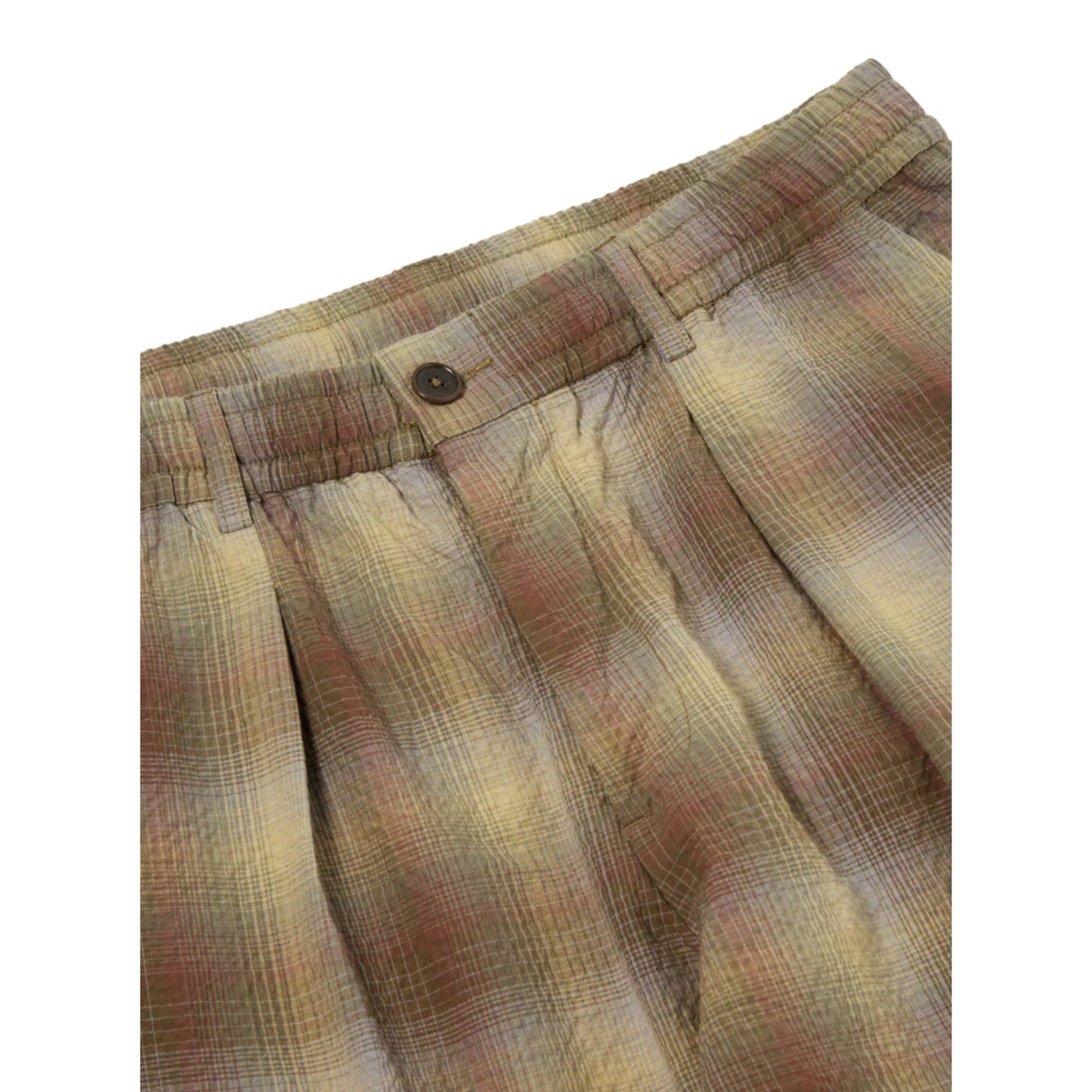 Pantalone Uomo Universal Works Check Seersucker Hi Water Trouser - Verde - Pantaloni di Universal Works | Francis Concept