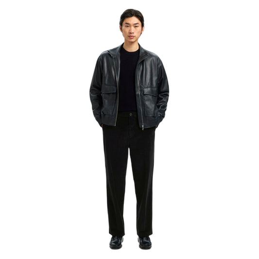 Pantaloni Selected Homme Slh220 Loose Art Courduroy Pant - Nero - Pantaloni di Selected Homme | Francis Concept