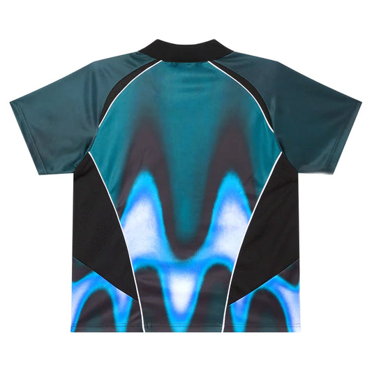 Polo Obey Blurred Soccer Jersey Tee - Dark Teal Multi-Francis Concept