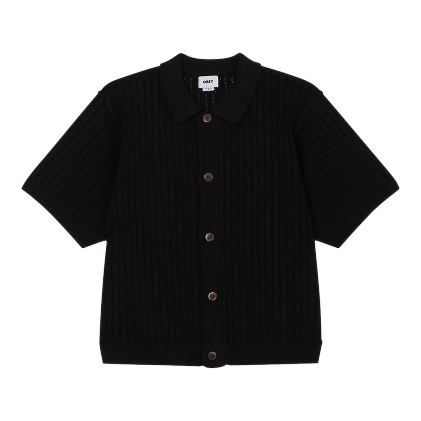 Polo Obey Dez Sweater Shirt - Digital Black - Polo di Obey | Francis Concept