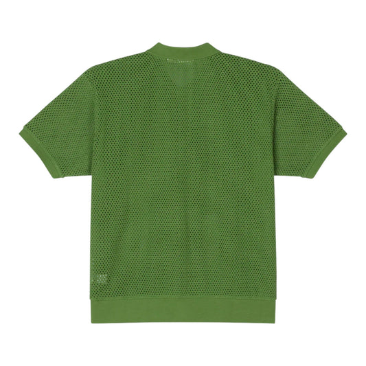 Polo Obey Saratoga Mesh Polo SS - Piquant Green - T-Shirt di Obey | Francis Concept