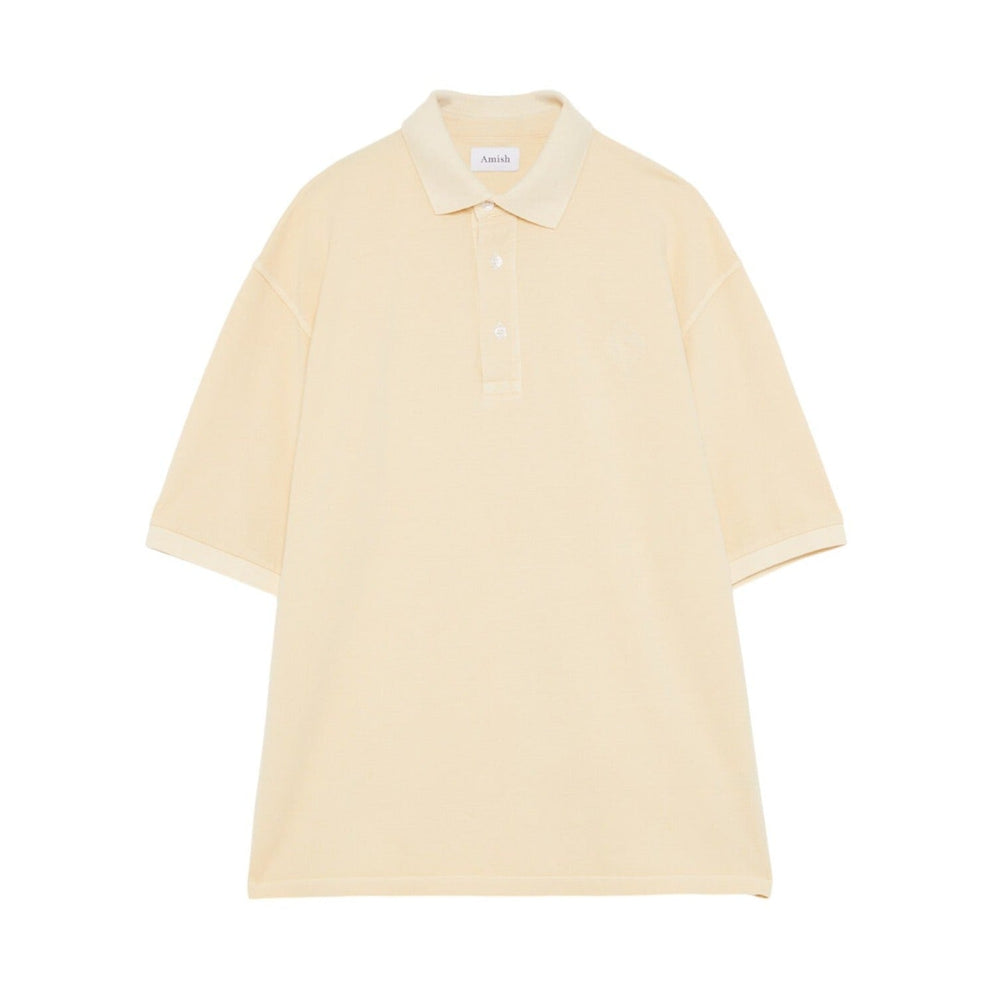 Polo Uomo Oversize Amish MAN AMISH Piquet Pigment Banana split Giallo - Polo di Amish | Francis Concept