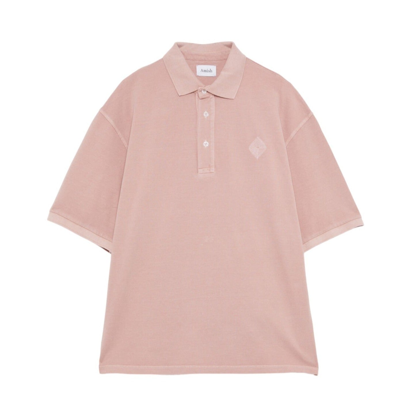 Polo Uomo Oversize Amish MAN AMISH Piquet Pigment Grey pink Rosa - Polo di Amish | Francis Concept