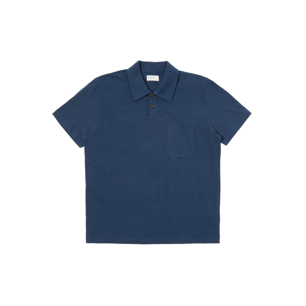polo Uomo Universal Works Newlyn Polo - Blu - Polo di Universal Works | Francis Concept