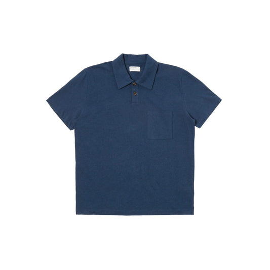 polo Uomo Universal Works Newlyn Polo - Blu - Polo di Universal Works | Francis Concept