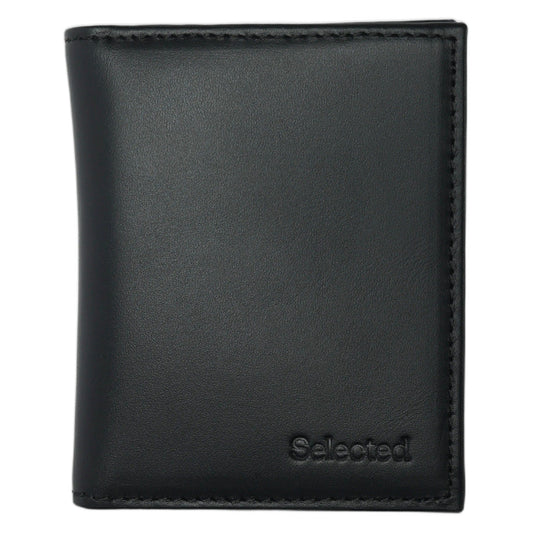 Portafogli Selected Homme Leo Leather Fold Wallet - Nero